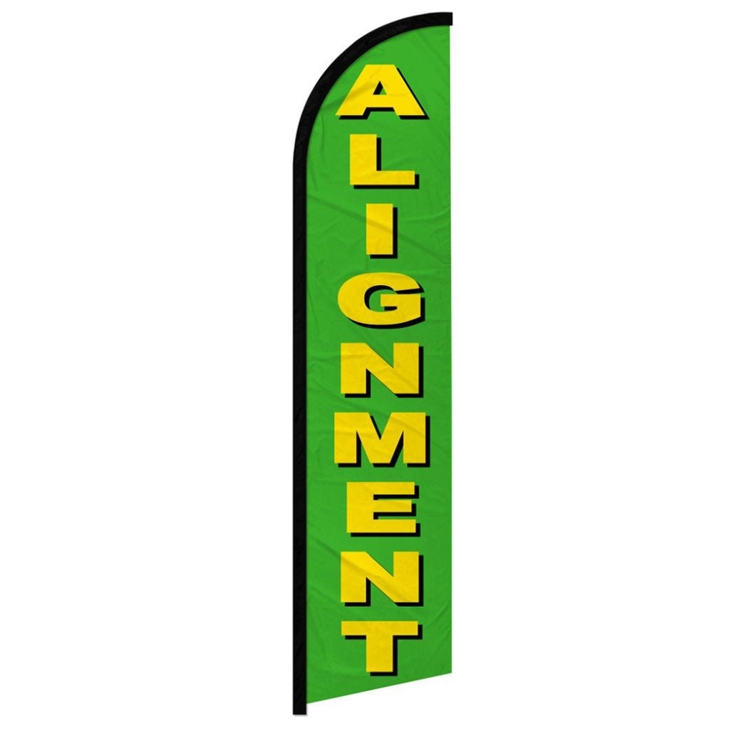 Alignment (Green) Windless Banner Flag - Flags Importer