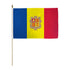 Andorra 12x18in Stick Flag - Flags Importer