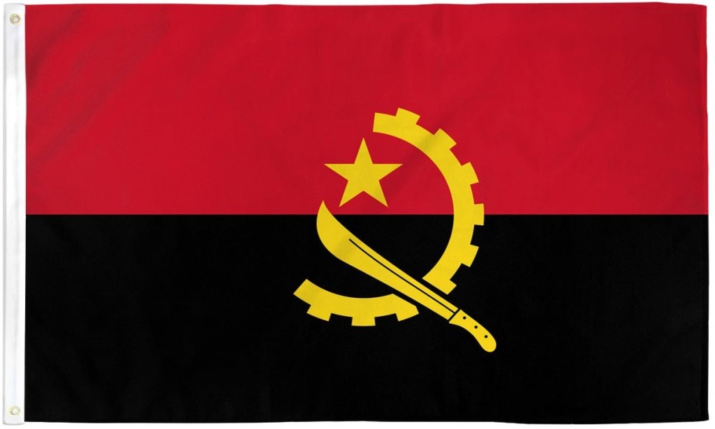 Angola Flag 3x5ft Poly - Flags Importer