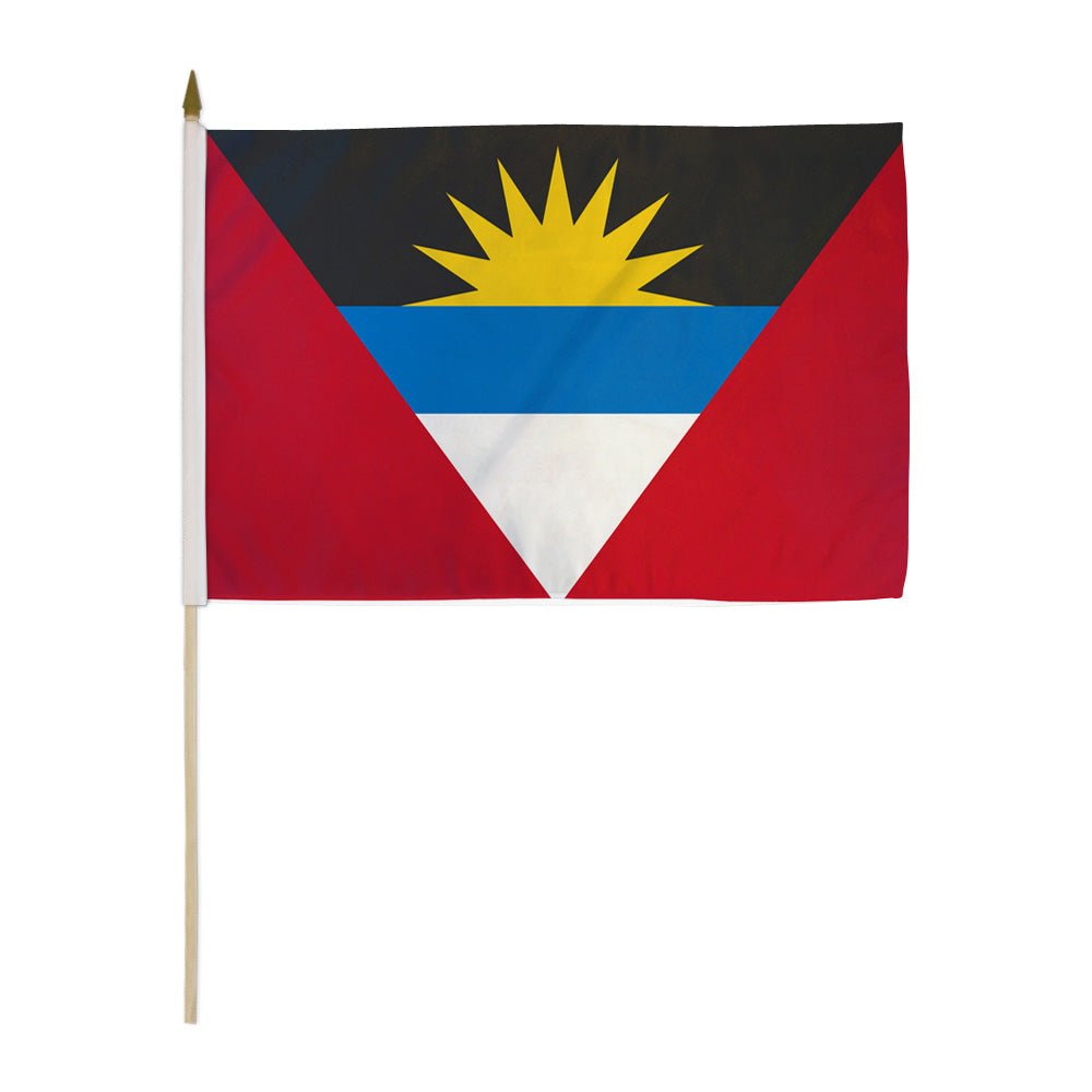 Antigua & Barbuda 12x18in Stick Flag - Flags Importer