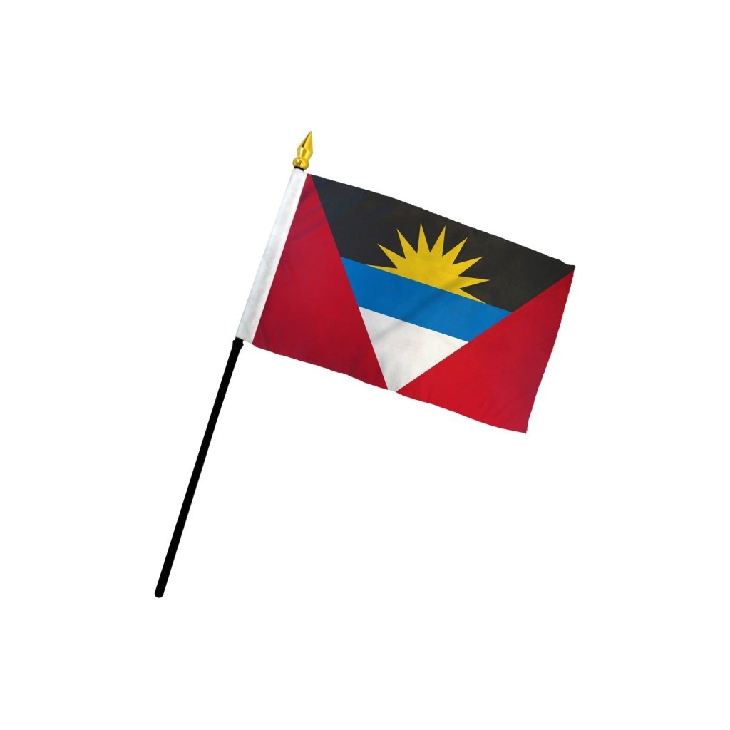 Antigua & Barbuda 4x6in Stick Flag - Flags Importer