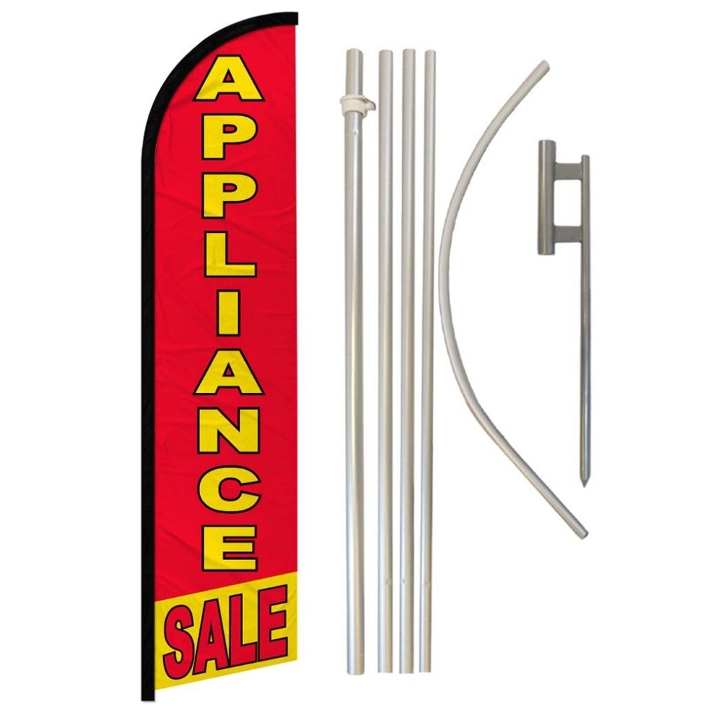 Appliance Sale Windless Banner Flag & Pole Kit - Flags Importer