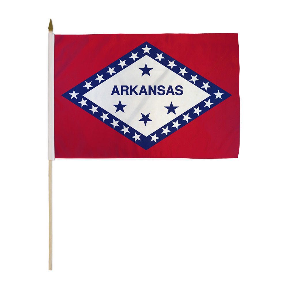 Arkansas 12x18in Stick Flag - Flags Importer