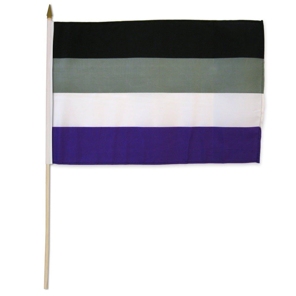 Asexual 12x18in Stick Flag - Flags Importer