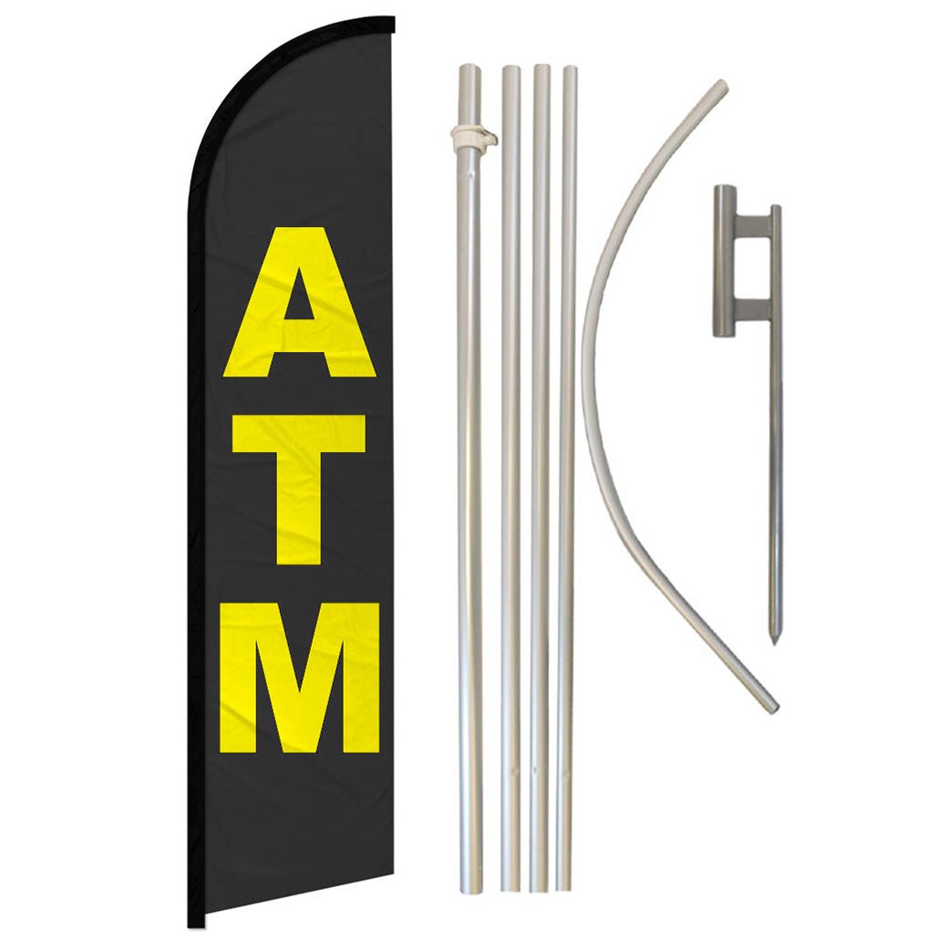 ATM Windless Banner Flag & Pole Kit - Flags Importer