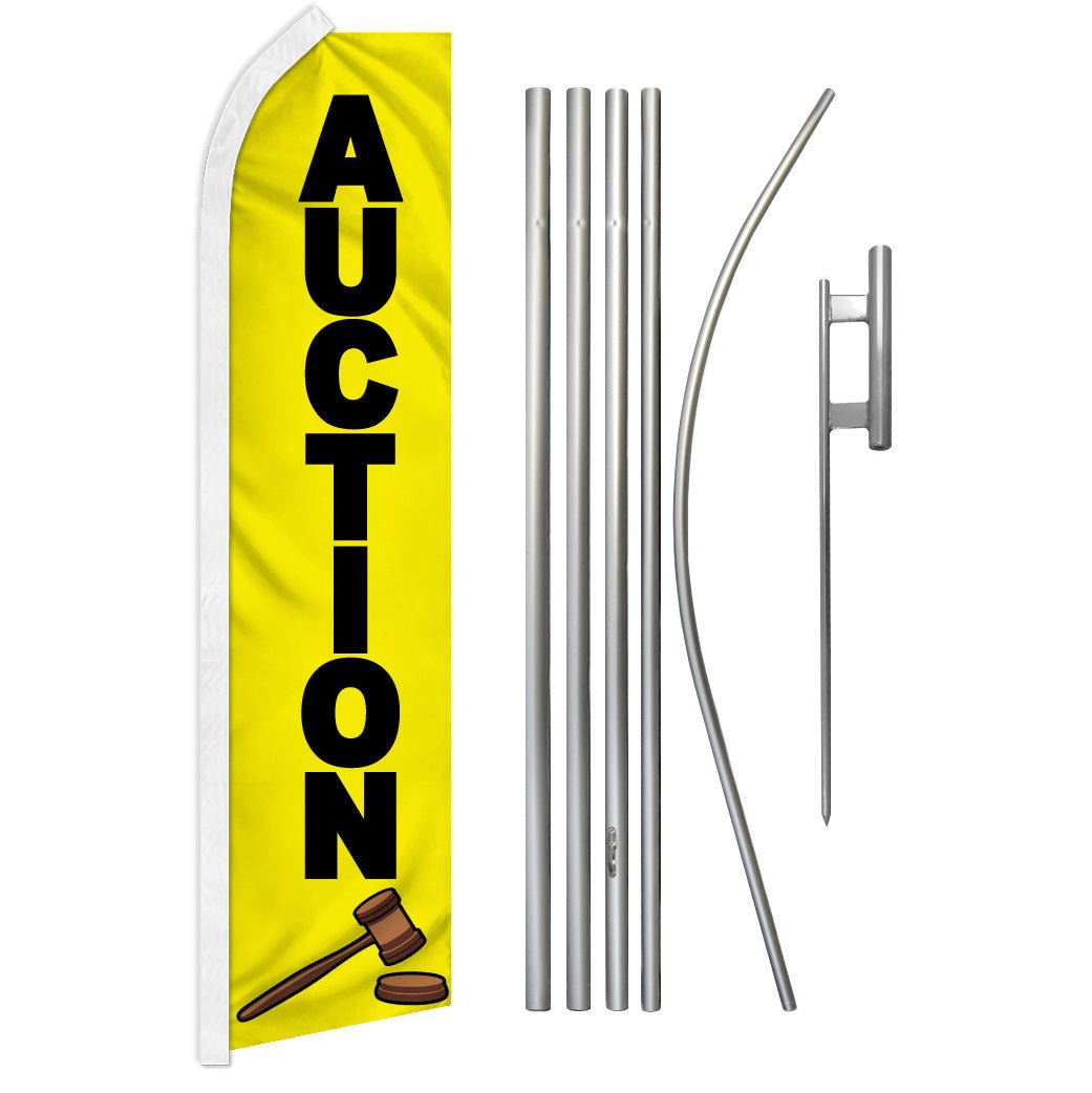 Auction Super Flag & Pole Kit - Flags Importer