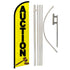 Auction Windless Banner Flag & Pole Kit - Flags Importer