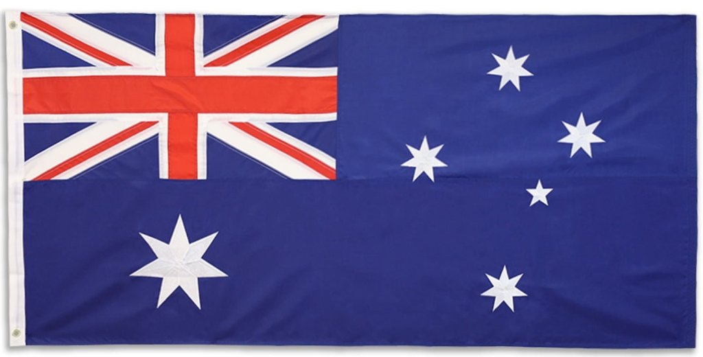 Australia Embroidered Flag 3x6ft - Flags Importer