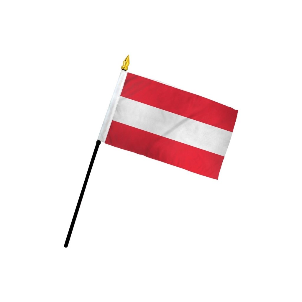 Austria 4x6in Stick Flag - Flags Importer