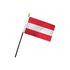 Austria 4x6in Stick Flag - Flags Importer