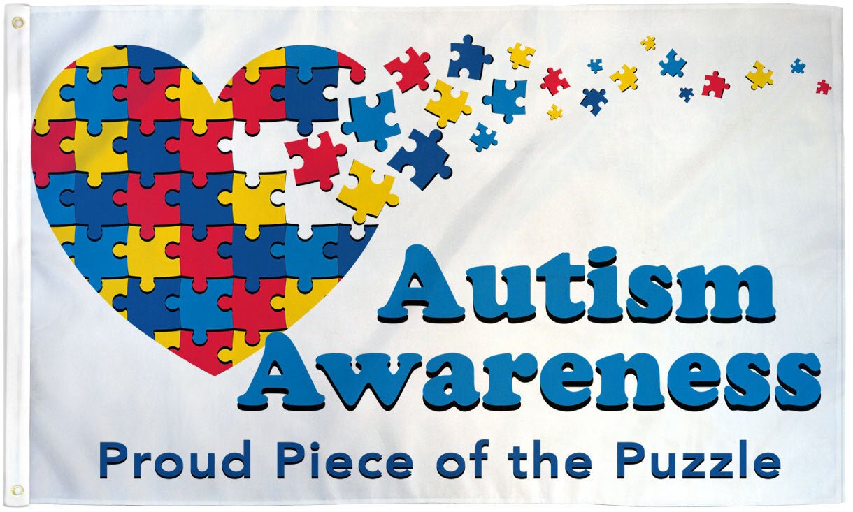 Autism Awareness Flag 3x5ft Poly - Flags Importer