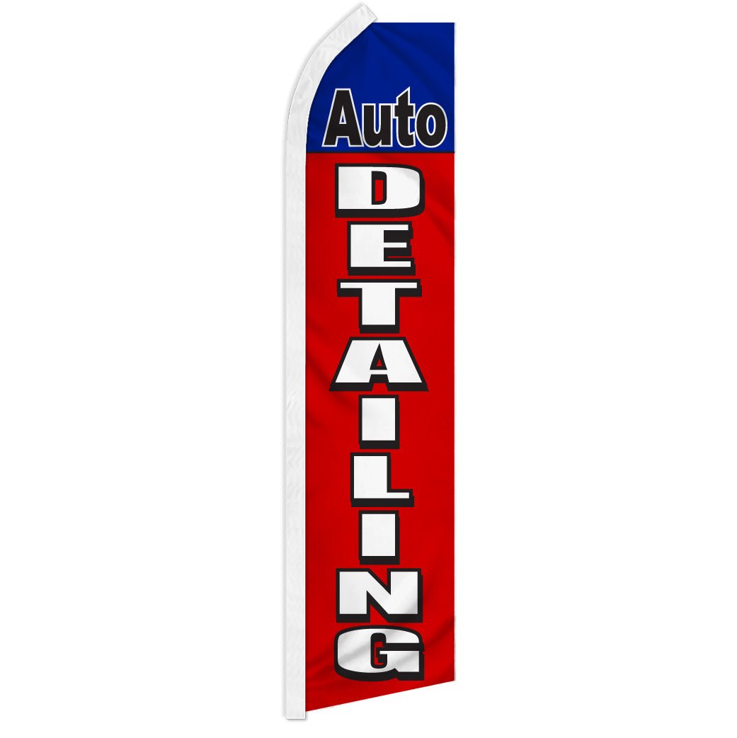 Auto Detailing (Red & Blue) Super Flag - Flags Importer