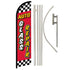 Auto Glass Repair (Red & Yellow) Windless Banner Flag & Pole Kit - Flags Importer