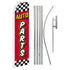 Auto Parts (Red Checkered) Super Flag & Pole Kit - Flags Importer