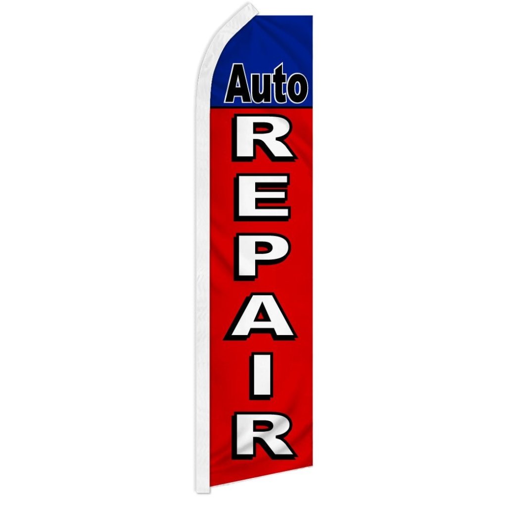 Auto Repair (Red & Blue) Super Flag - Flags Importer