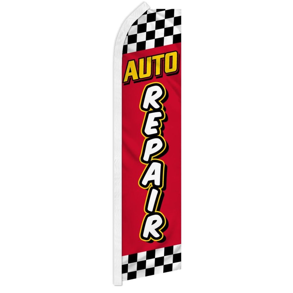 Auto Repair (Red Checkered) Super Flag - Flags Importer