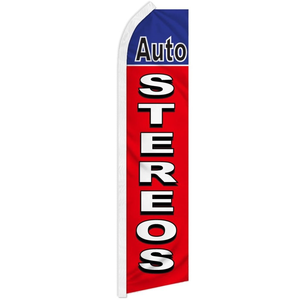 Auto Stereos (Red & Blue) Super Flag - Flags Importer