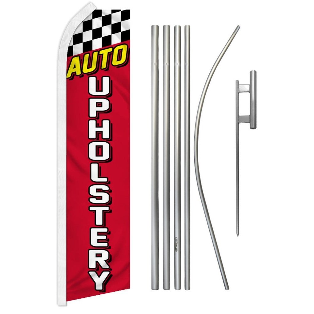 Auto Upholstery Super Flag & Pole Kit - Flags Importer