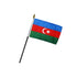 Azerbaijan 4x6in Stick Flag - Flags Importer