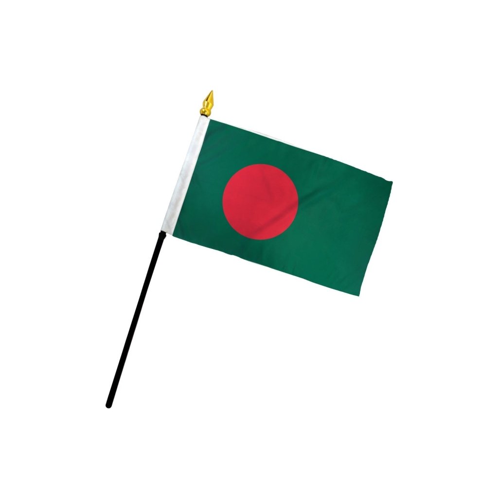 Bangladesh 4x6in Stick Flag - Flags Importer