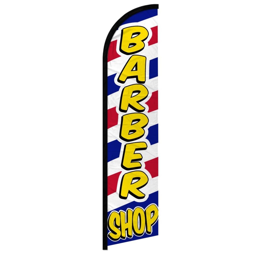 Barber Shop (Letters) Windless Banner Flag - Flags Importer