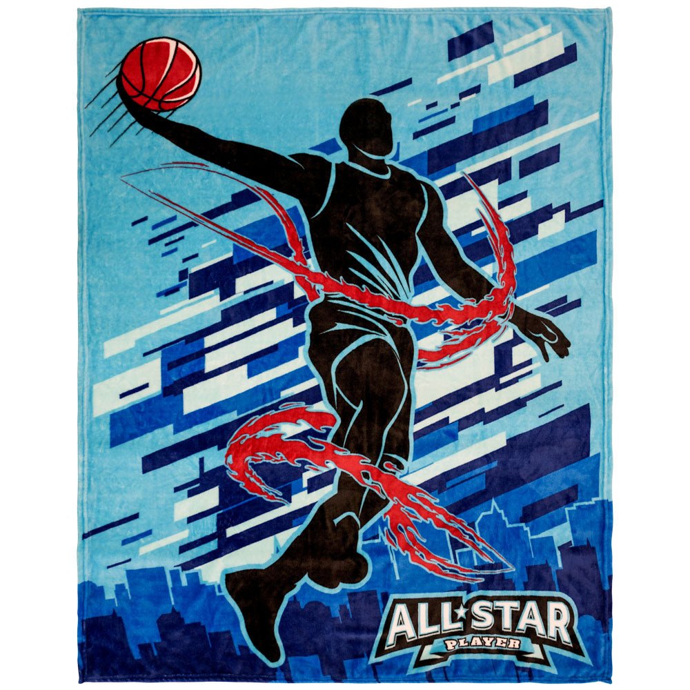 Basketball All Star Soft Plush 50x60in Blanket - Flags Importer