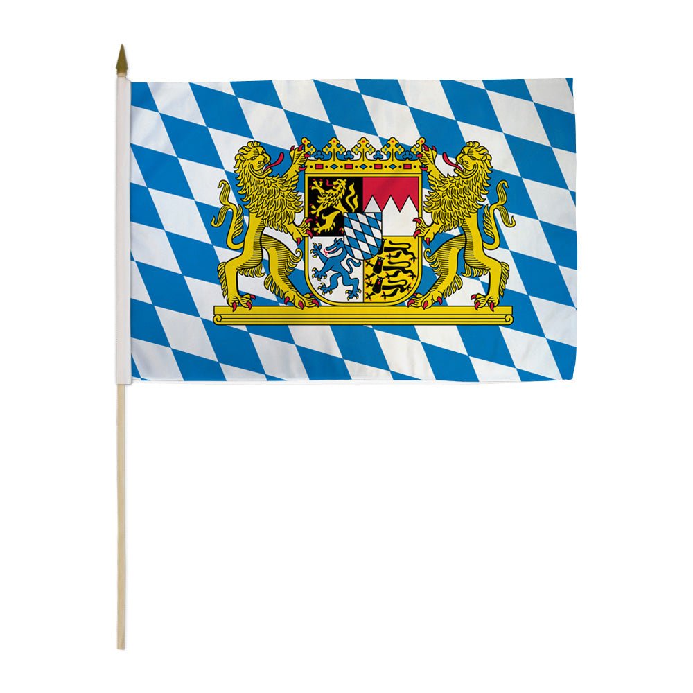 Bavaria (Lion) 12x18in Stick Flag - Flags Importer