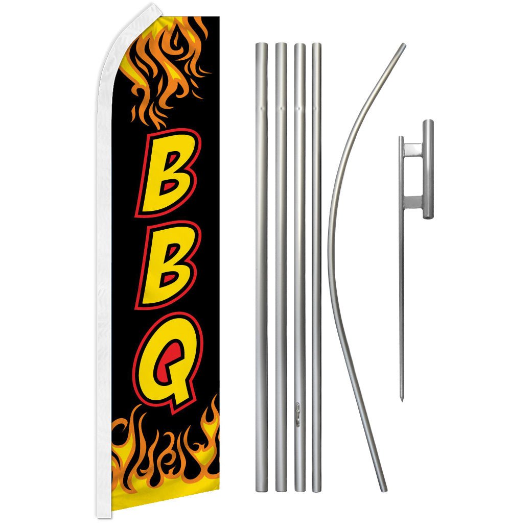 BBQ (Black) Super Flag & Pole Kit - Flags Importer