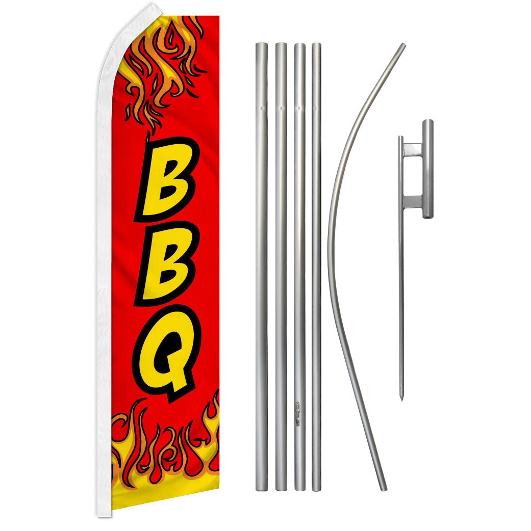 BBQ (Red) Super Flag & Pole Kit - Flags Importer