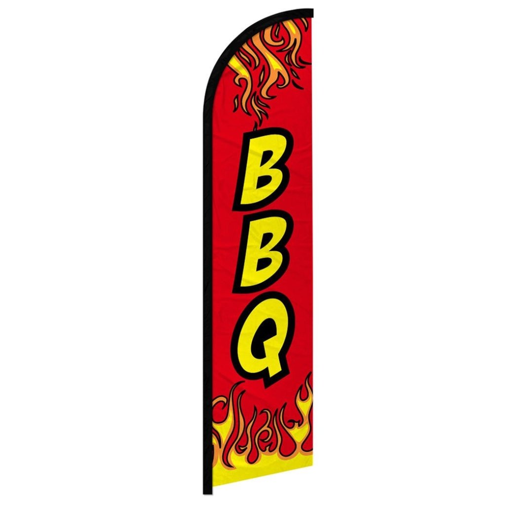 BBQ (Red) Windless Banner Flag - Flags Importer