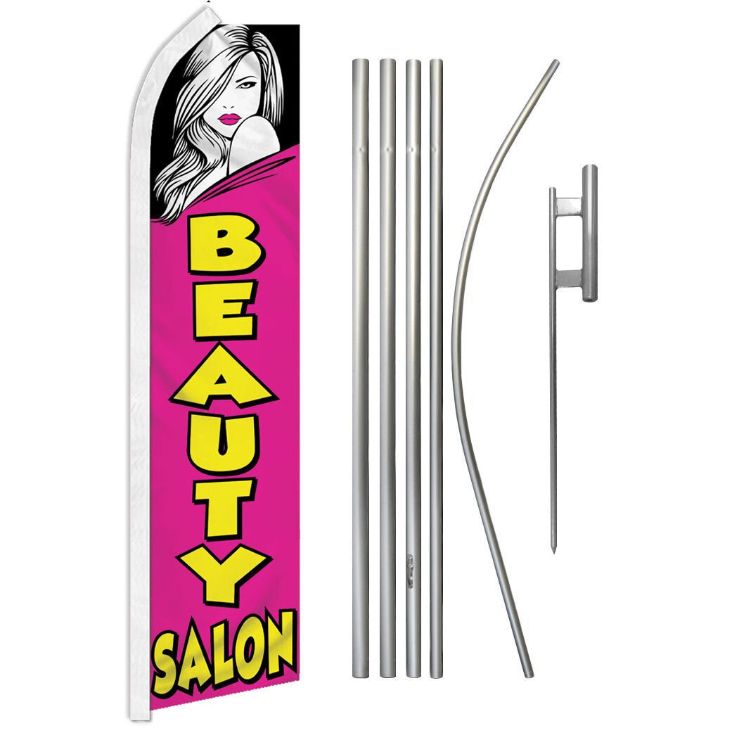 Beauty Salon Super Flag & Pole Kit - Flags Importer