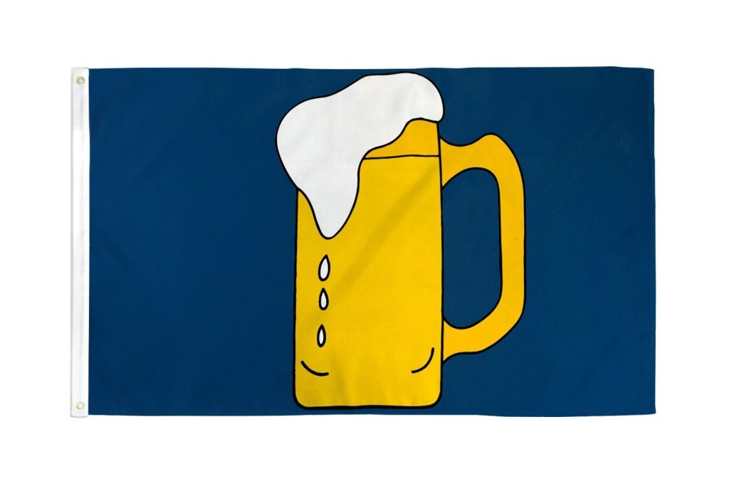 Beer Mug Flag 3x5ft Poly - Flags Importer