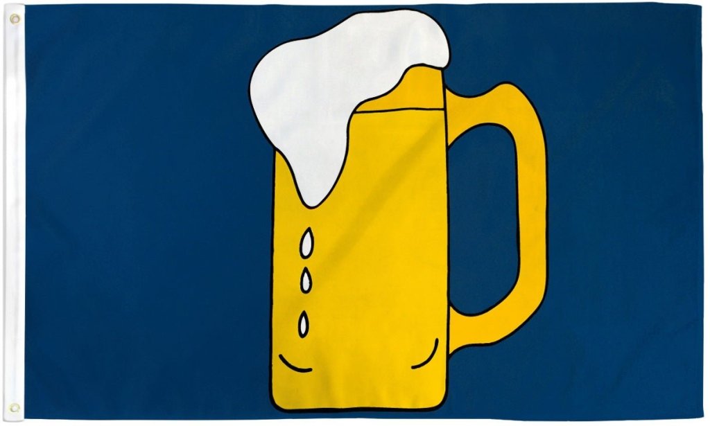 Beer Mug Flag 3x5ft Poly - Flags Importer