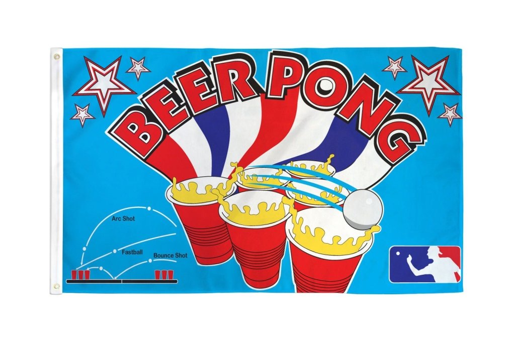 Beer Pong Flag 3x5ft Poly - Flags Importer