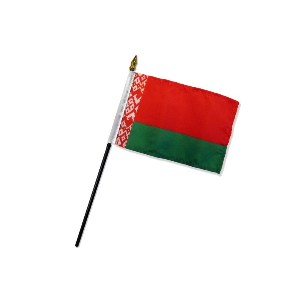 Belarus 4x6in Stick Flag - Flags Importer