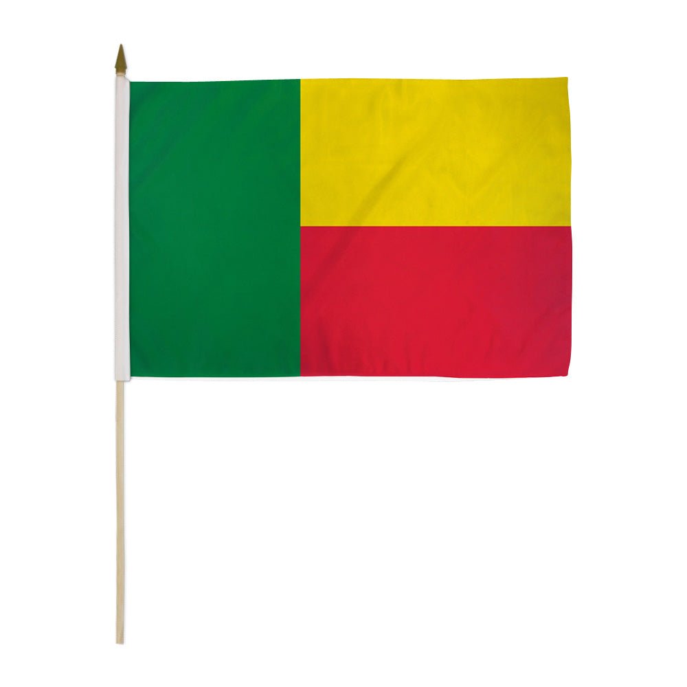 Benin 12x18in Stick Flag - Flags Importer