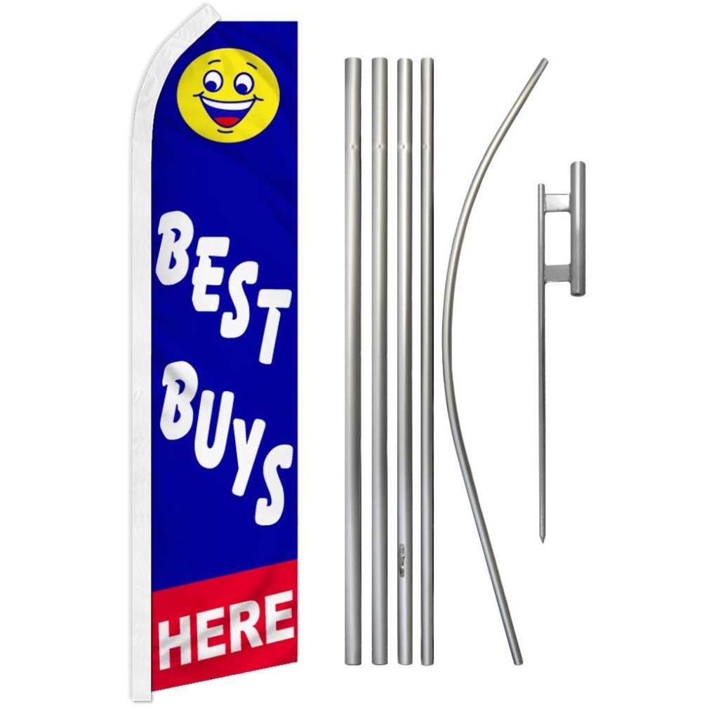 Best Buys Here Super Flag & Pole Kit - Flags Importer