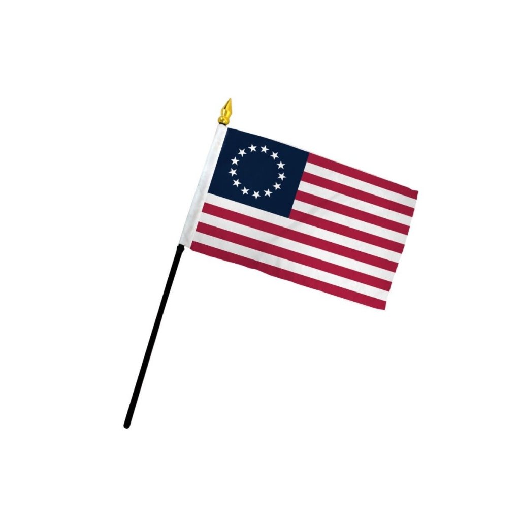 Betsy Ross 4x6in Stick Flag - Flags Importer