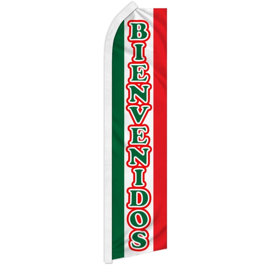 Bienvenidos (Red & Green) Super Flag - Flags Importer