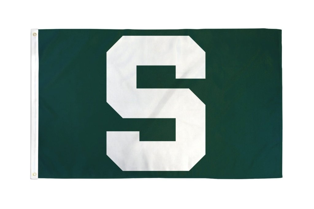 Big Green S Flag 3x5ft Poly - Flags Importer