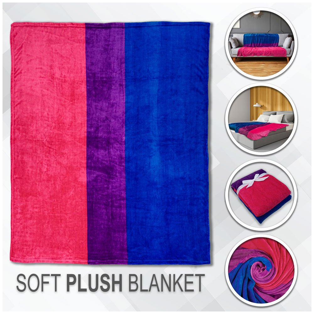 Bisexual Soft Plush 50x60in Blanket - Flags Importer