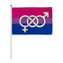 Bisexual (Symbol) 12x18in Stick Flag - Flags Importer