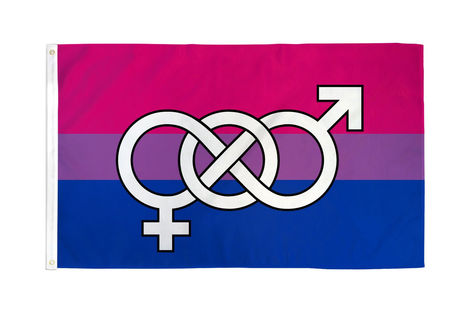 Bisexual (Symbol) Flag 3x5ft Poly - Flags Importer