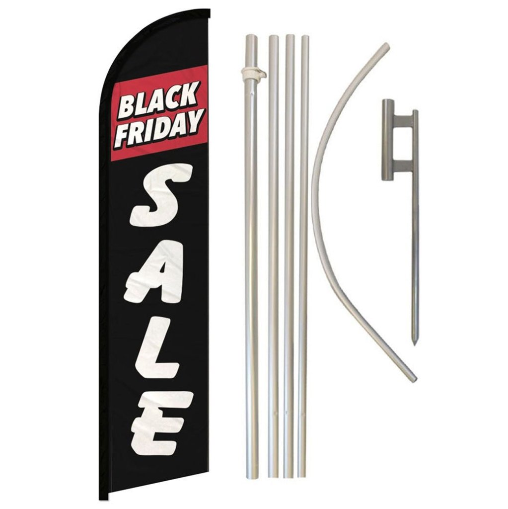 Black Friday Sale Windless Banner Flag & Pole Kit - Flags Importer