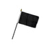 Black Solid Color 4x6in Stick Flag - Flags Importer