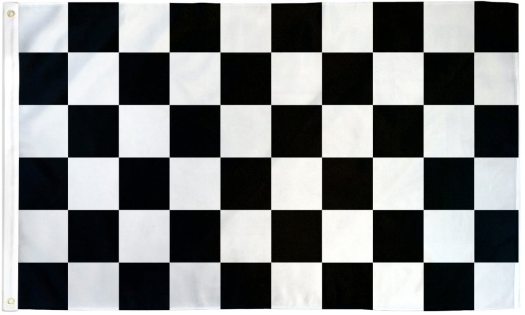 Black & White Checkered 3x5ft DuraFlag - Flags Importer