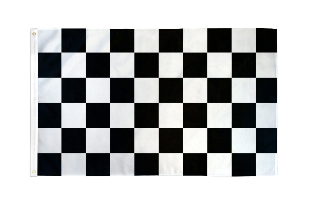 Black & White Checkered 3x5ft DuraFlag - Flags Importer