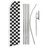 Black & White Checkered Super Flag & Pole Kit - Flags Importer