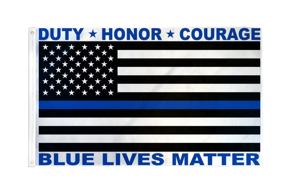 Blue Lives Matter Flag 3x5ft Poly - Flags Importer