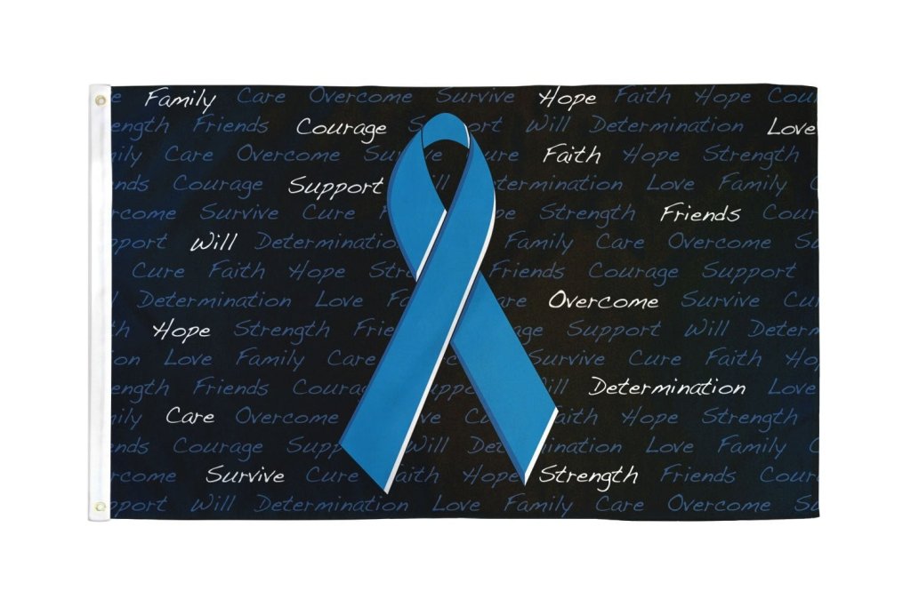 Blue Ribbon (Inscriptions) Flag 3x5ft Poly - Flags Importer